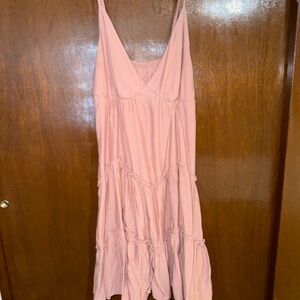 Elegant Pink Sleeveless Dress